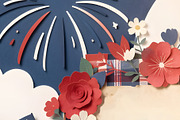 4th of July Paper Cutting Blank, a Seasonal Illustration by Sharon Schwalbe (Thumbnail 6 of 6)