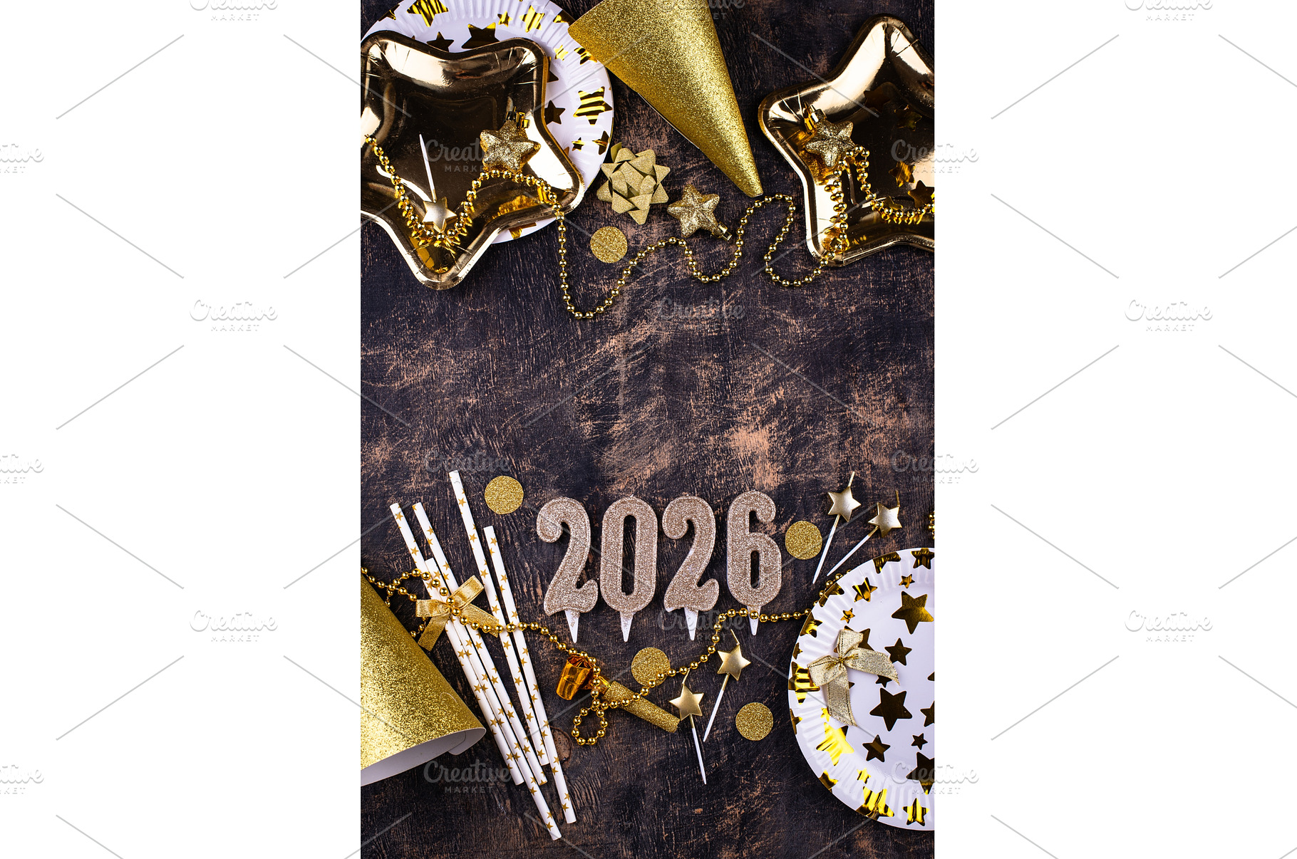 2026 New year background with golden, a Holiday Photo by Yulia Furman