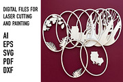 Raccoon Forest Shadow Box SVG, an Object Graphic by HelloWood (Thumbnail 4 of 5)