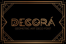 DECORÁ - Geometric Art Deco Font
