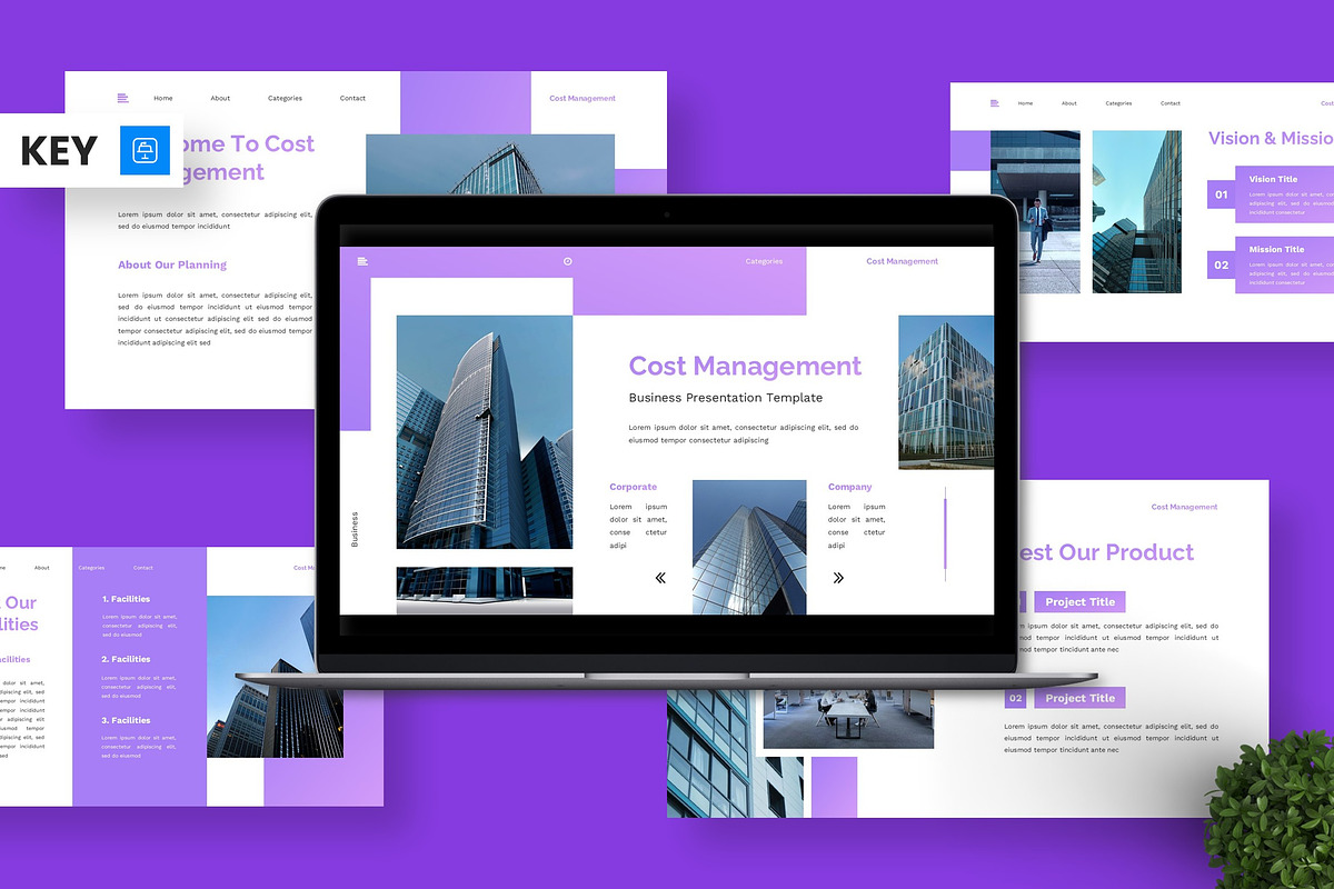 Cost Management - Business Key, a Presentation Template by Deepslide Studio (Photo 1 of 4)