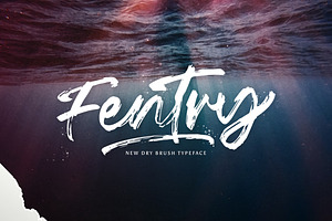 Fentry - Textured Brush Font