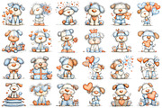 Whimsical Valentine Fluffy Dog Clipa, an Illustration by designcity5 (Thumbnail 2 of 5)