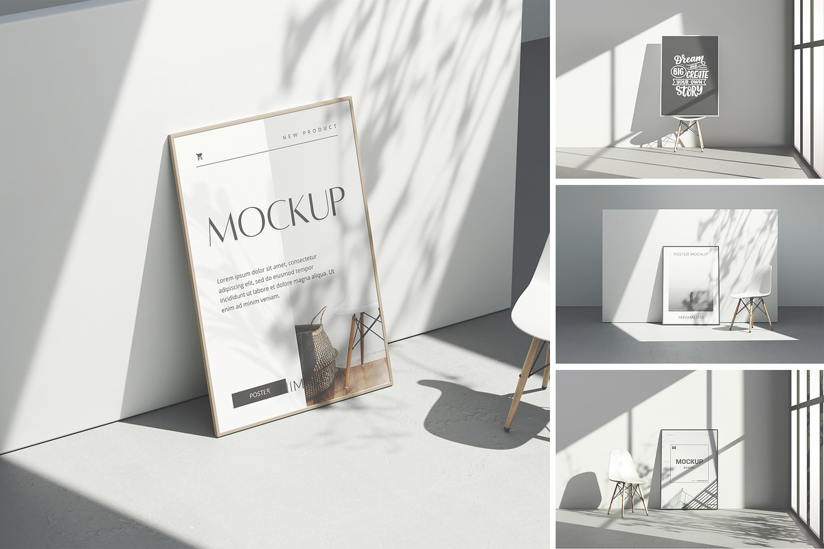 Poster and Photo Frame Mockup, a Print Template by simuradi (Photo 1 of 7)