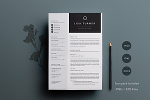 3 Page Resume Template | INDD + DOCX