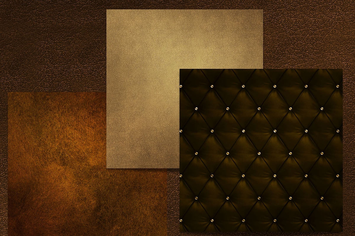 Golden Leather Digital Papers, an Illustration by Kandace Lalo Designs (Photo 2 of 3)