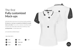 Women Polo Ghost Mock-ups FREE DEMO