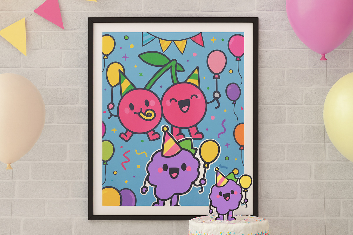 Fruits Birthday Illustration Pack, a Food Illustration by Palau (Photo 5 of 10)