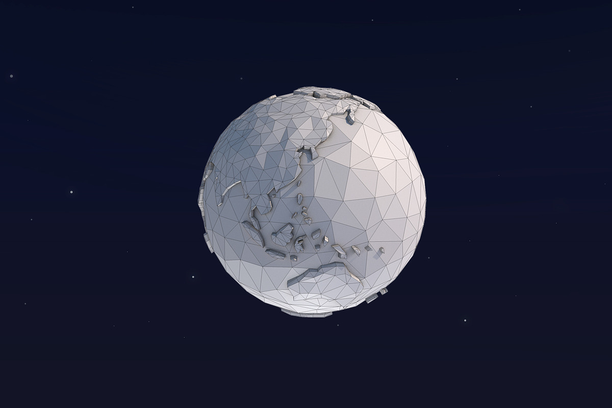 Low Poly Earth, an Environmental 3D Model by CreativeeArt (Photo 7 of 12)
