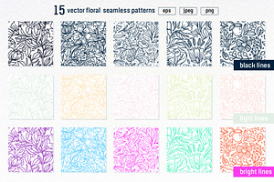 Linear Vector Set. 15 Patterns