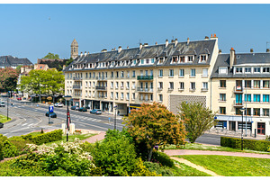 Typical french buildings in caen stock photo containing france and, an Architecture Photo by Leonid Andronov