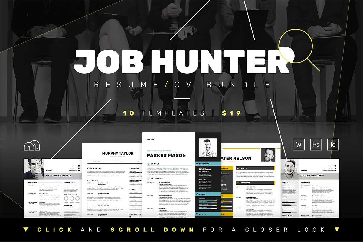 JOB HUNTER - Resume/CV Bundle, a Resume Template by bilmaw creative (Photo 5 of 5)