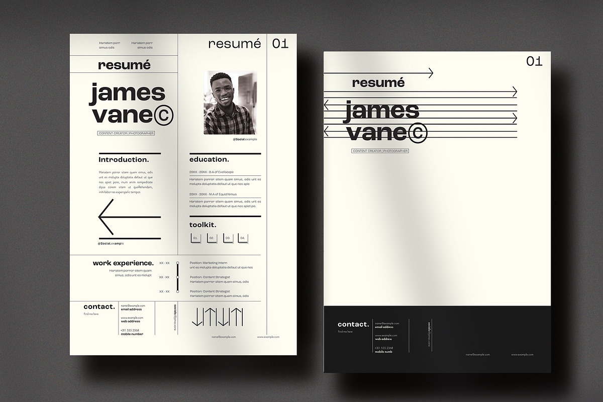 Minimal Resumé, a Resume Template by wavebreak