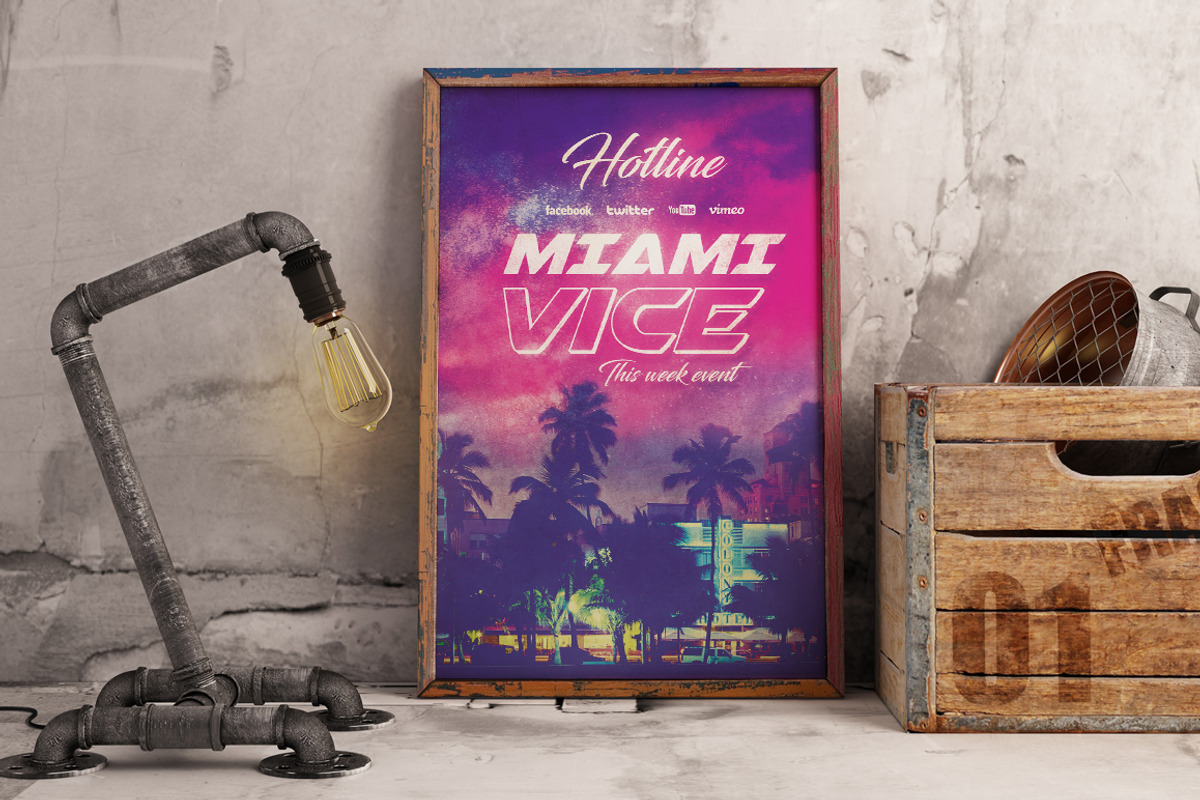 Miami Vice - Flyer / Poster, a Flyer Template by VectorMedia (Photo 8 of 8)