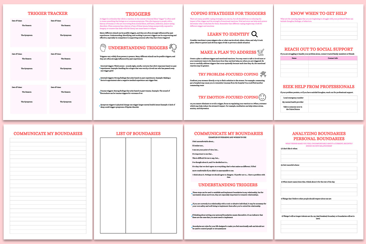 Addiction Recovery Worksheet Canva