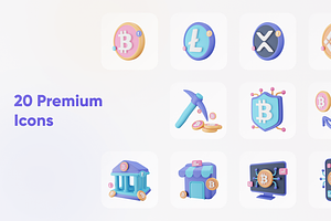 Coiny - Crypto 3D Icon Set