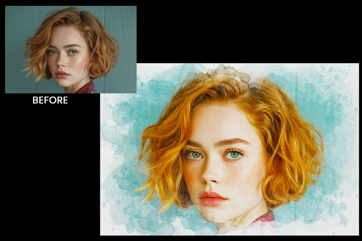 Painting Watercolor Photo Effect, a Layer Style Add-On by 3d_model_tifotizi