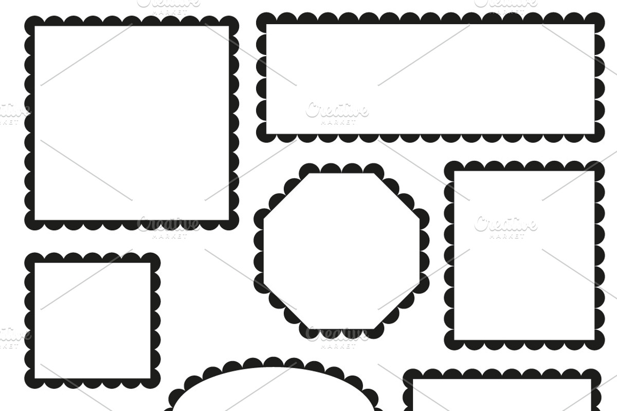 Simple scalloped frames, a Graphic by Wild Rose (Photo 3 of 9)