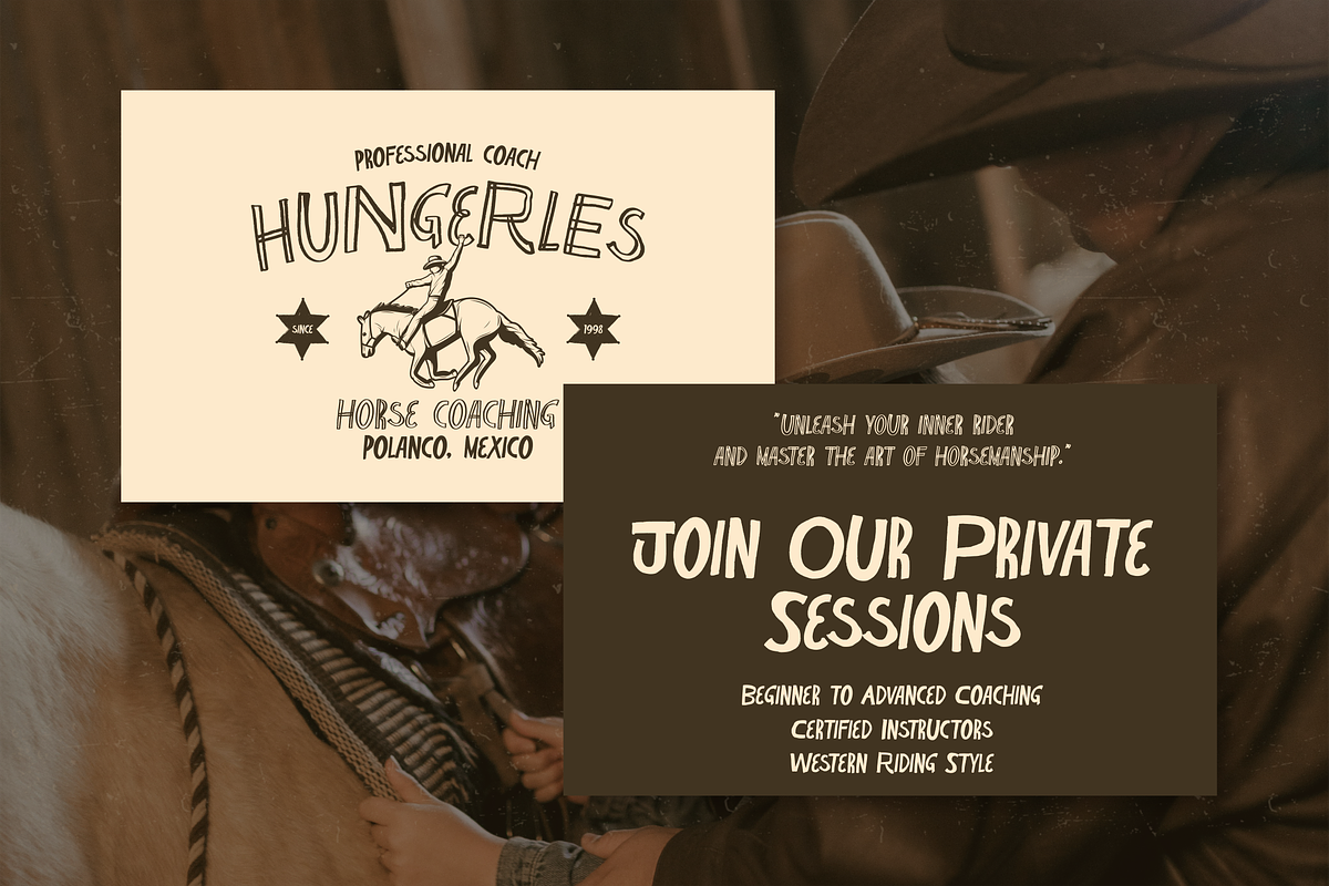 Don Rancho - Quirky Western Font Duo, a Sans Serif Font by agnyhasyastudio (Photo 9 of 20)