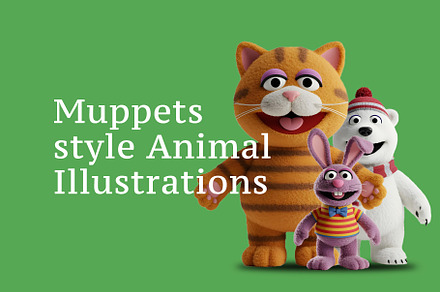 Muppets Style Animal Illustrations