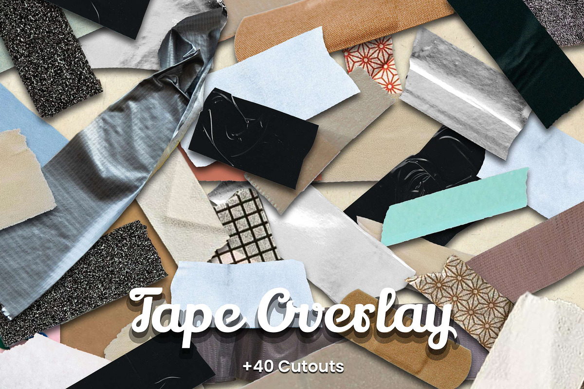 43 Tape PNG Overlays, a Texture Graphic by 3Motional (Photo 1 of 10)