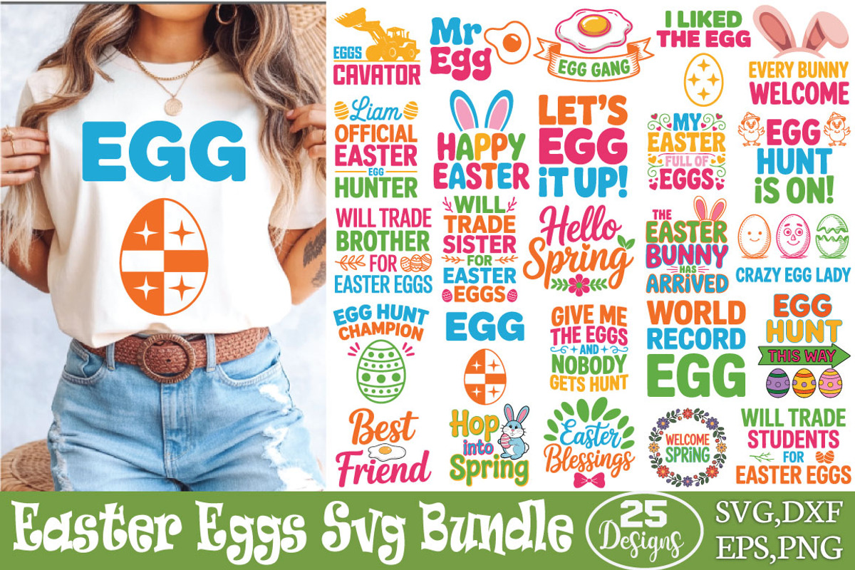 Easter Eggs SVG Designs Bundle, an Object Graphic by DollarSmart (Photo 1 of 4)