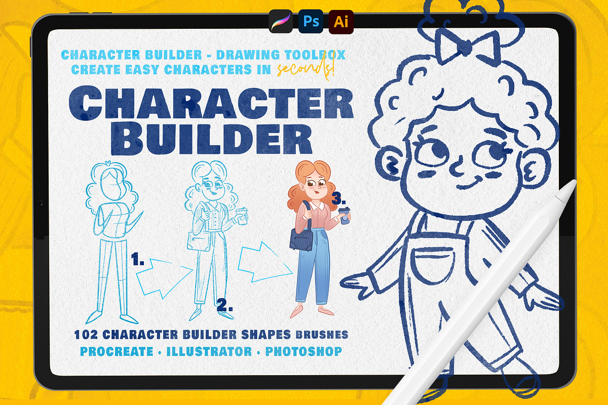 Character Builder - Drawing Toolkit, a Brush Add-On by Leonard Posavec (Photo 7 of 9)