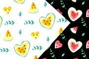 Watermelons Clipart & Patterns, a Food Illustration by Valin Malin (Thumbnail 12 of 14)