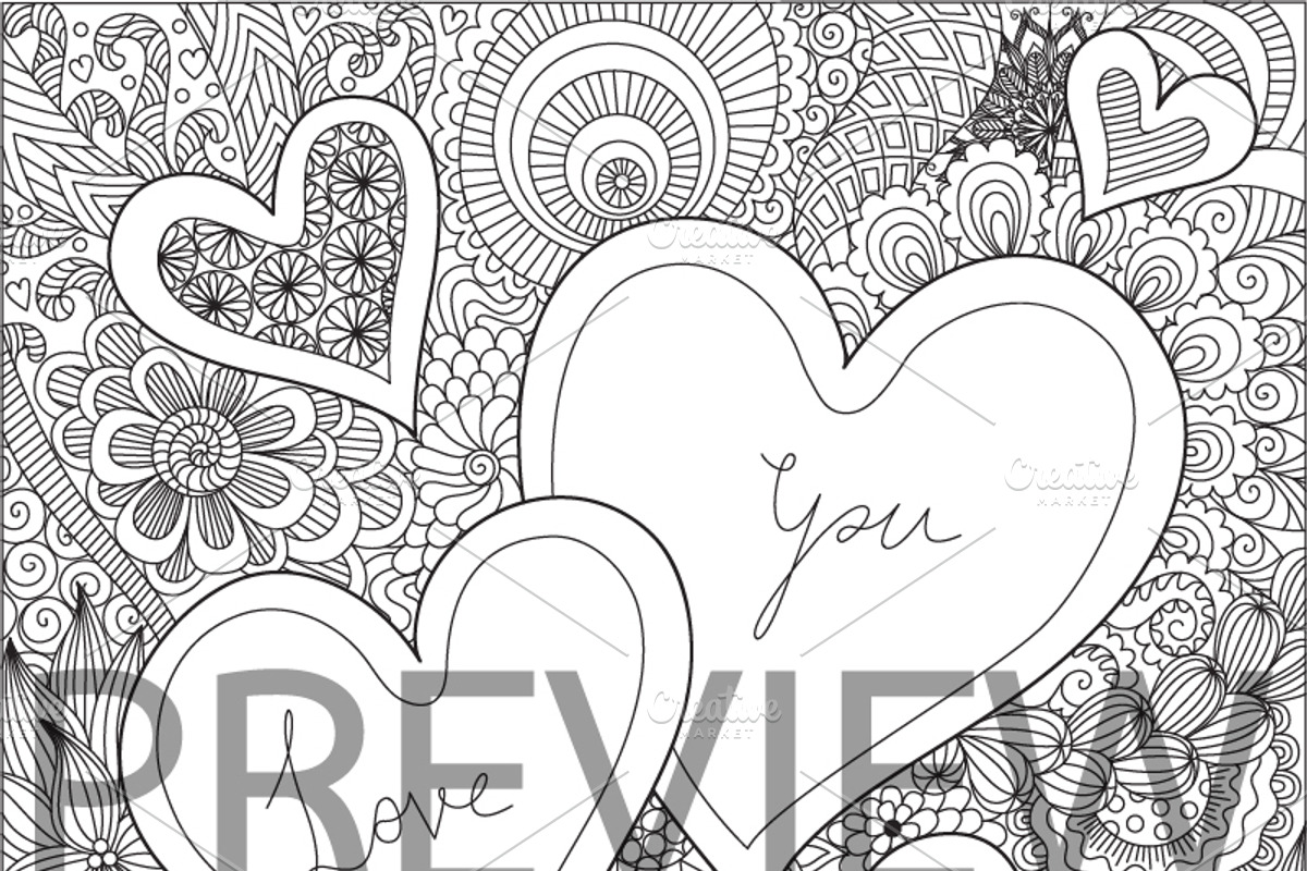 35 Valentine's coloring, an Animal Illustration by Somjai King (Photo 8 of 36)