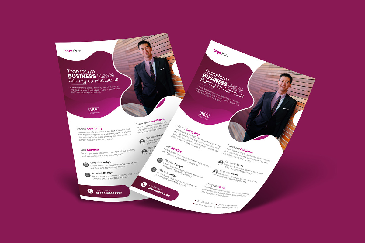 Modern Business Flyer Design, a Flyer Template by MxVect Stock (Photo 1 of 3)