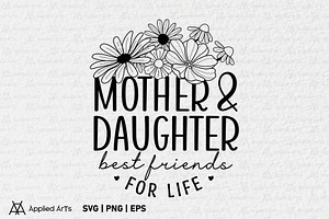 Mother and Daughter Best Friend SVG, a Graphic by Applied Arts