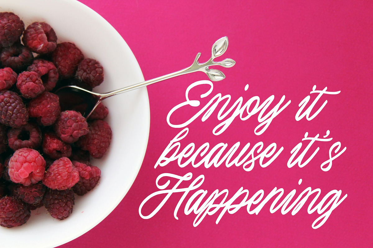 Baneberries Delight Handwriting, a Script Font by Damarletter (Photo 4 of 5)