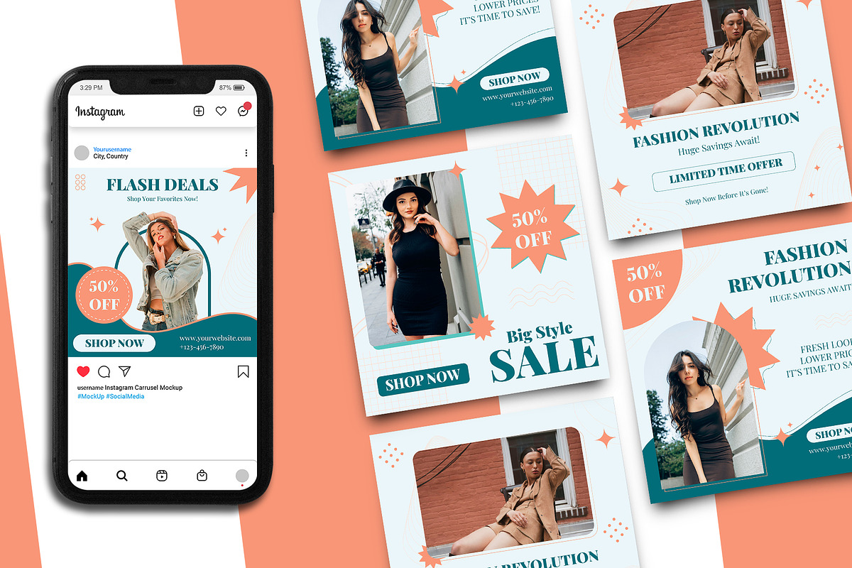 Fashion Sale Instagram Post Template, a Social Media Template by Artnivora.Std