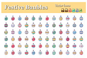Festive Baubles Icons Pack, an Icon by Vector Portal (Thumbnail 1 of 5)