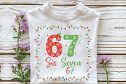 Six Seven 67 6 7 Christmas Xmas Meme, an Illustration by CraftArtStudio (Thumbnail 2 of 4)