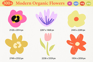 300 Organic Modern Flowers Atelier