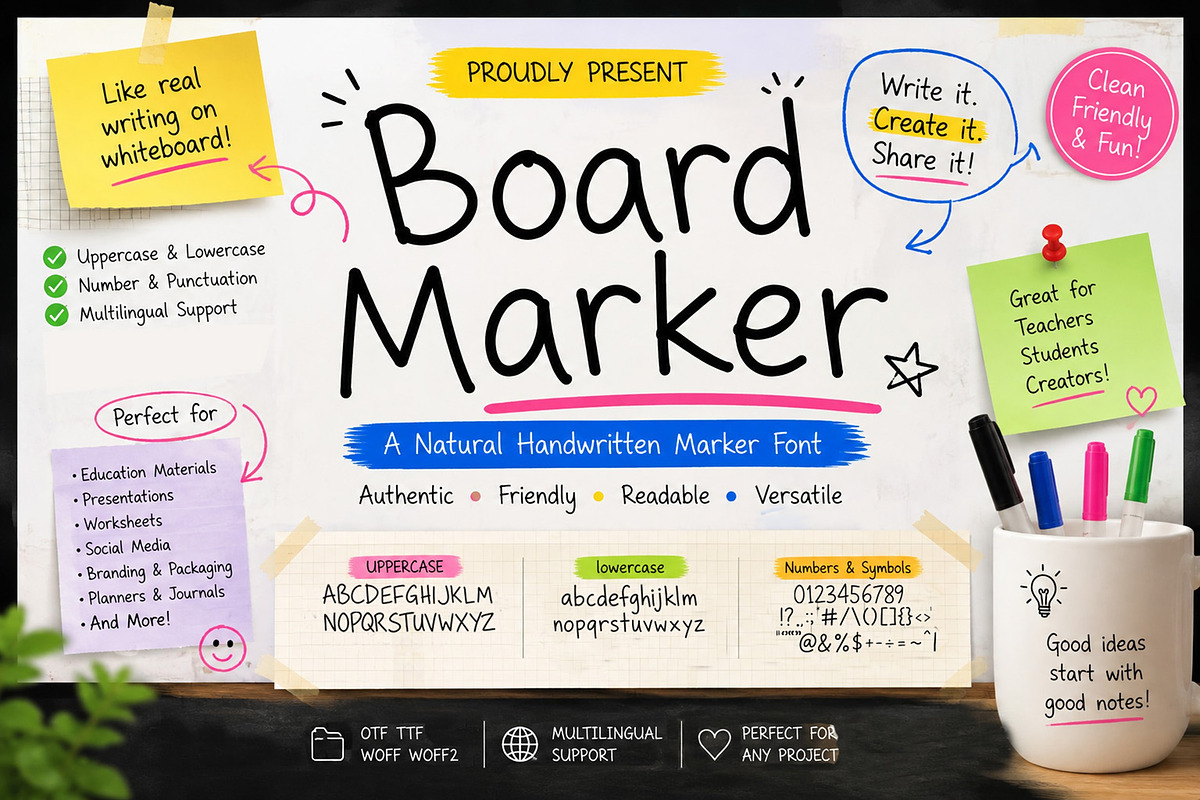 Board Marker, a Handwritten Font by Art StoreID (Photo 1 of 8)