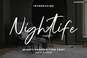 Nightlife, a Handwritten Font by HATFSTUDIO (Thumbnail 1 of 8)