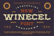 WINECEL - Vintage Display Font, a Font by Rightwheels (Thumbnail 1 of 10)