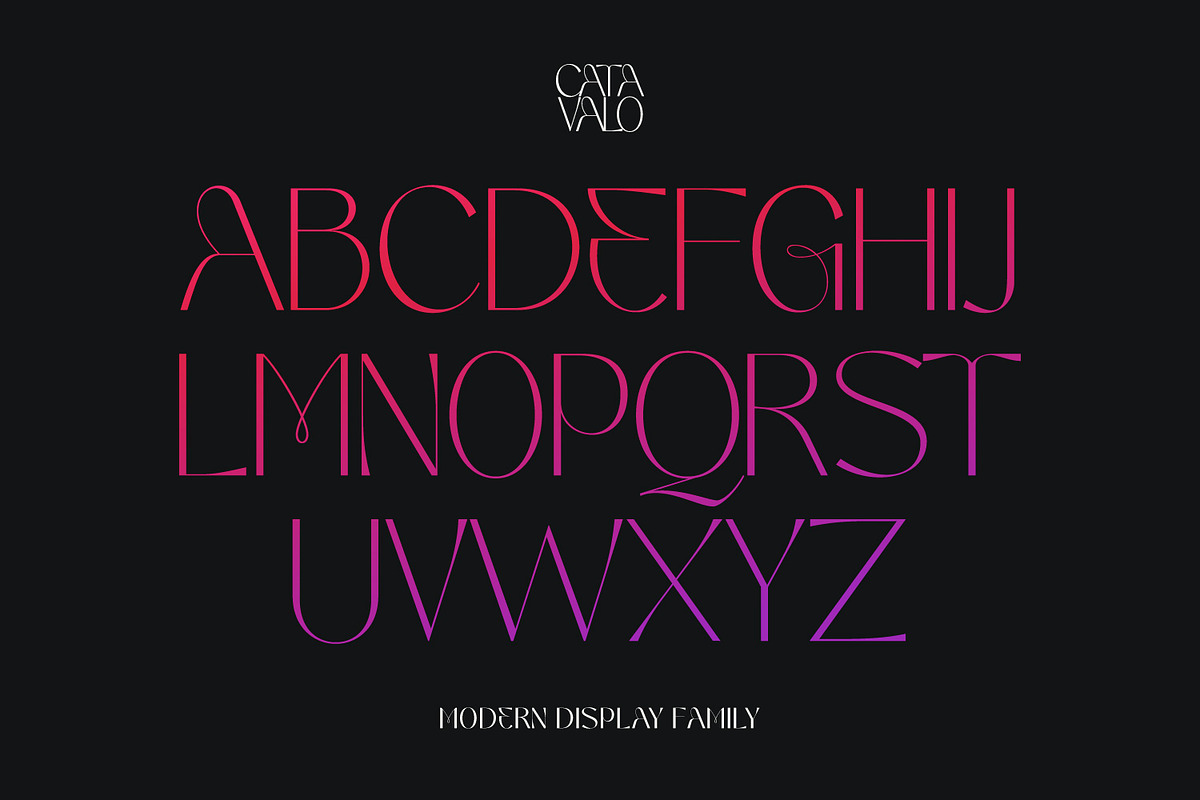 Catavalo - Modern display family, a Font by creativemedialab (Photo 4 of 23)
