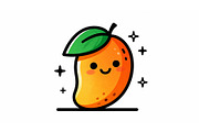 Cute cartoon mango character, an Object Illustration by Elen_Art (Thumbnail 1 of 3)