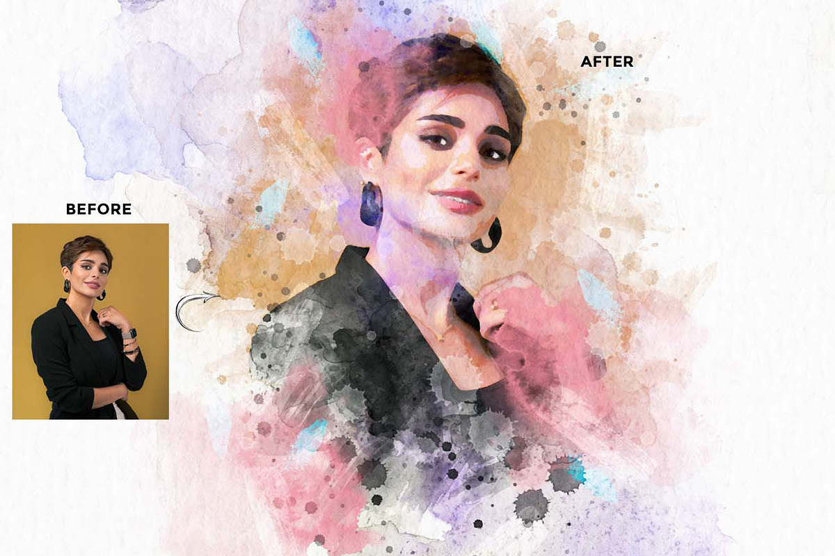 Classic Watercolor FX — Ps Action, an Action Add-On by Studio Retouch (Photo 3 of 12)