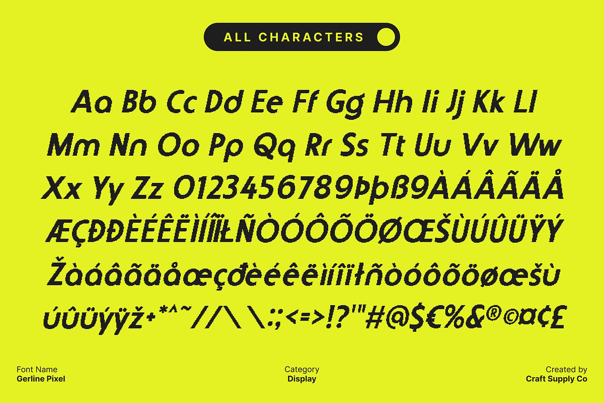 Gerline Pixel, a Sans Serif Font by Craft Supply Co. (Photo 8 of 8)