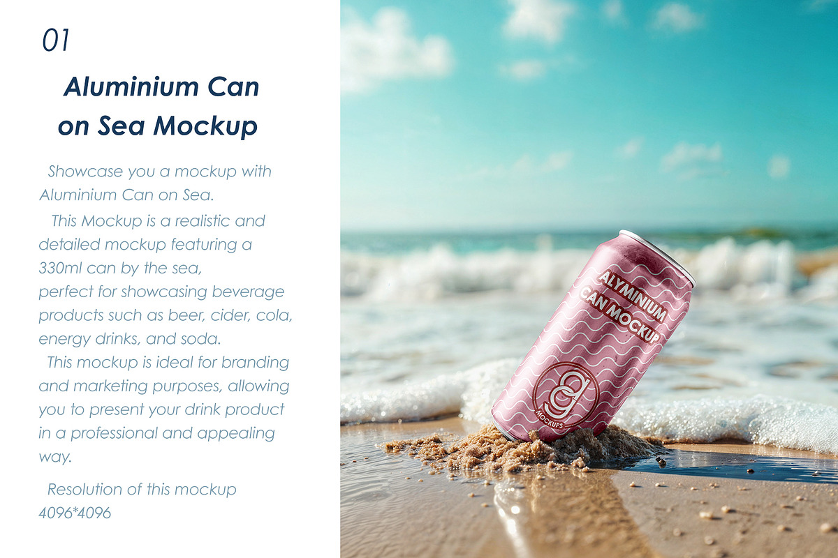 Drink Can Mockup, a Packaging Mockup by AG Mockups (Photo 2 of 3)