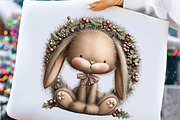 Whimsical Christmas Fluffy Bunny PNG, an Illustration by Craft Nest (Thumbnail 7 of 11)
