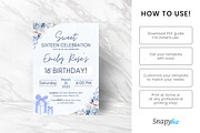 Sweet 16 Birthday Invitation Temp, an Invitation Template by Snapybiz (Thumbnail 10 of 10)