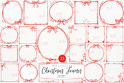 Coquette Christmas Frames Clipart, an Illustration by Markicha Art (Thumbnail 1 of 5)