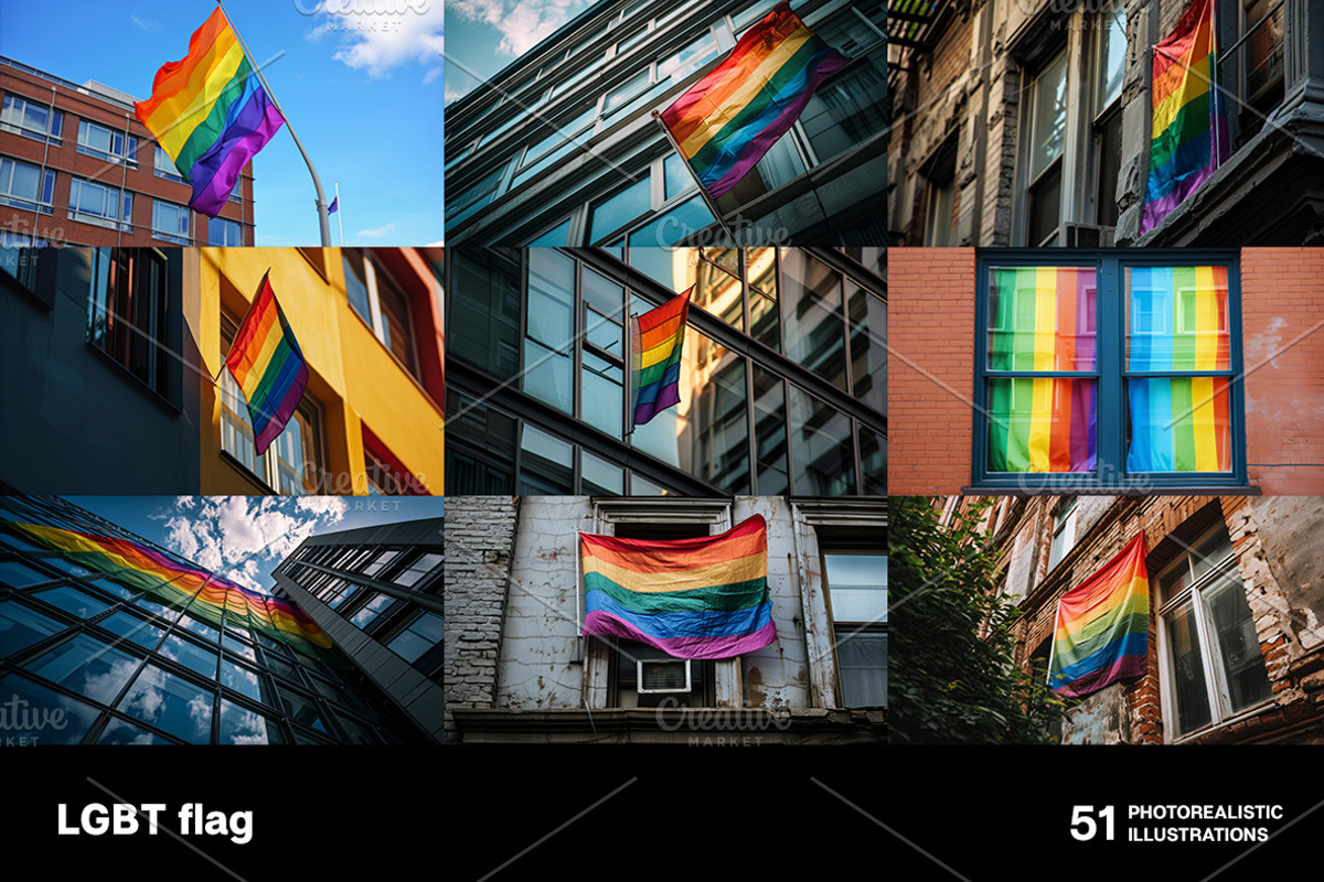 LGBT flags. 51 images, an Abstract Photo by Handmadefont (Photo 10 of 12)