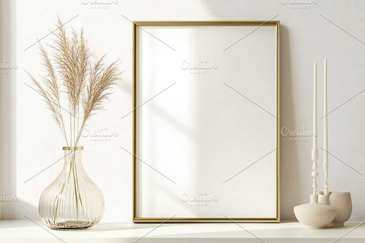 Empty Poster Frame in Interior, an Arts & Entertainment Photo by VetalStock (Photo 9 of 11)