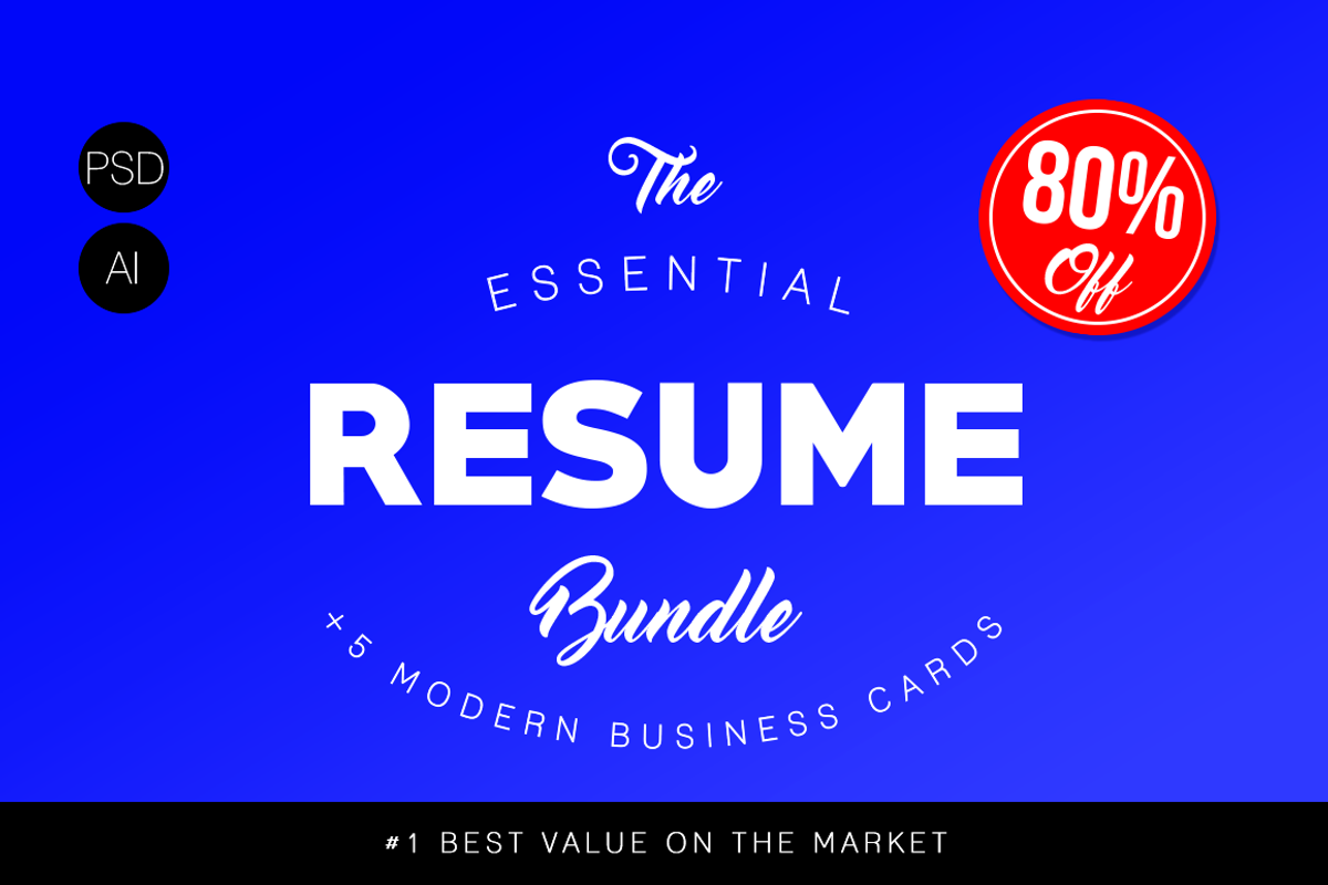 Essential Resume Bundle, a Resume Template by Mayde (Photo 1 of 7)